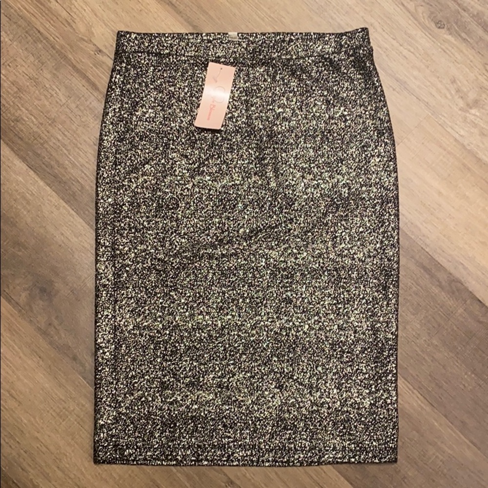 Sparkling gold skirt